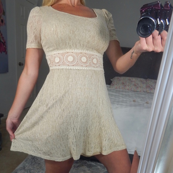 Tan Skater Dress - Picture 4 of 7